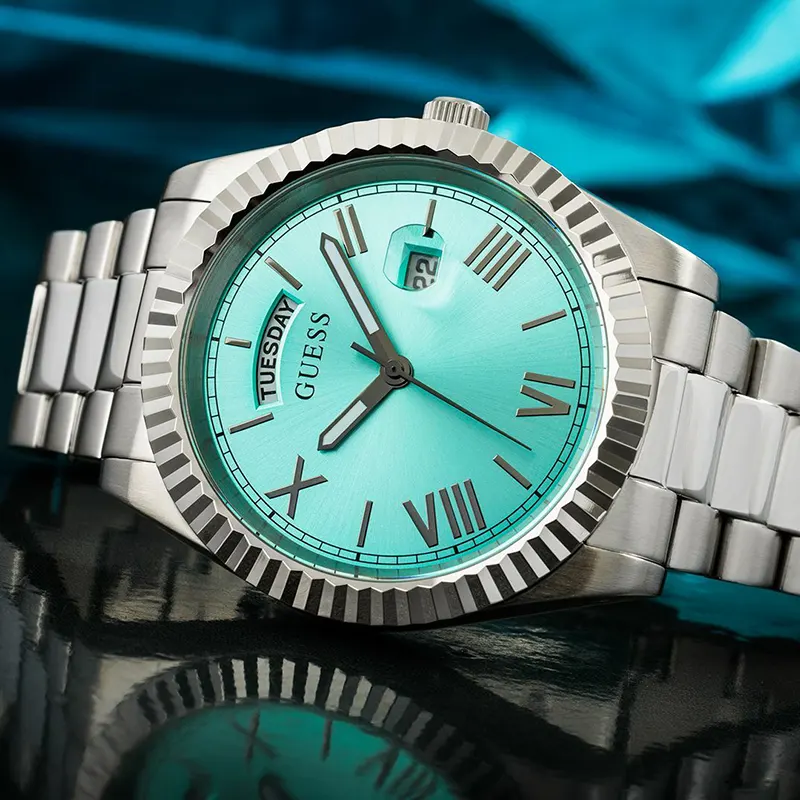 Guess Connoisseur Quartz Aqua Blue Dial Men's Watch- GW0265G11